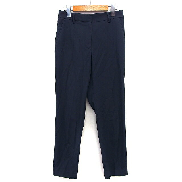 【中古】プラステ PLST テーパード パンツ シンプル 綿混 麻混 S ダークグレー 灰 /HT21 レディース 【ベクトル 古着】 240621
