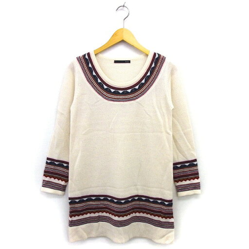 【中古】ヘザー Heather チュニック ニット ウール混 ラウンドネック リブ 長袖 F ベージュ /NT11 レディース 【ベクトル 古着】 240808 【中古】ヘザー Heather チュニック ニット ウール混 ラウンドネック リブ 長袖 F ベージュ /NT11 レディース 【ベクトル 古着】 240808