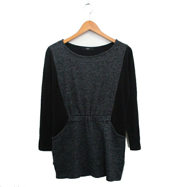【中古】ビッキー VICKY チュニック 長袖 シンプル 2 ブラック 黒 /KT28 レディース 【ベクトル 古着】 240816