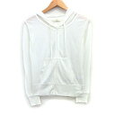 【中古】B&Y ユナイテッドアローズ BEAUTY&YOUTH ビューティー&ユース ジップアップ パーカー 無地 シンプル 切替リブ 長袖 綿混 アイボリー 白 /HT29 レディース 【ベクトル 古着】 240722