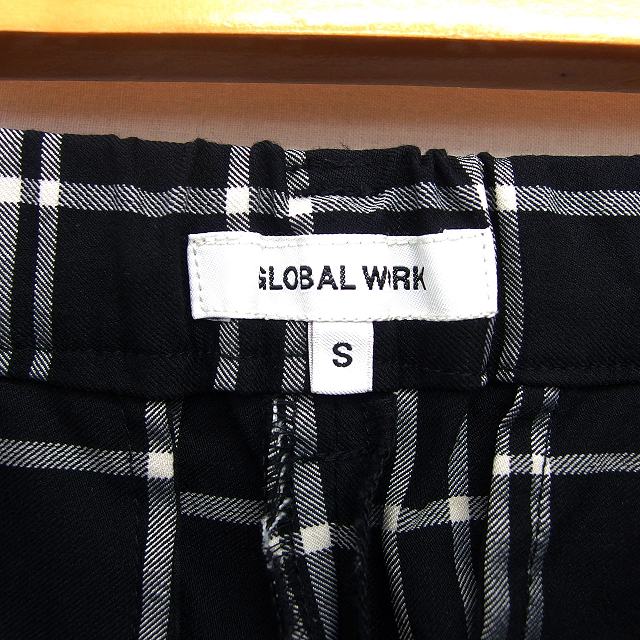 【中古】グローバルワーク GLOBAL WORK パンツ テーパード ロールアップ チェック ジップフライ S 黒 ブラック /NT13 レディース 【ベクトル 古着】 240726 auc-vector-19900572 ブランド古着の買取販売ベクトル サンプル画像3