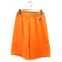 【中古】デューパー ファイブ DUPER FIVE バスケットボールウェア パンツ ワイド ハーフ ロゴ ドローストリング M オレンジ /NT13 メンズ レ...