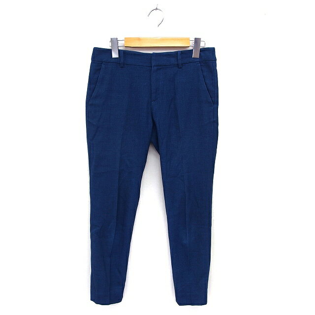 【中古】スピック&スパン Spick&Span パンツ スラックス テーパード ジップフライ シンプル 38 青 ブルー /NT27 レディース 【ベクトル 古着】 240802