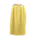 【中古】メランクルージュ Melan Cleuge スカート ポップコーン ゆったり ロング マキシ丈 スリット F 黄 イエロー /NT15 レディース 【ベクトル 古着】 240904