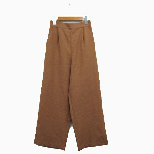 【中古】ドゥアルシーヴ DOUX ARCHIVES ワイドパンツ ギャザー シンプル F ブラウン 茶 /KT18 レディース 【ベクトル 古着】 240831