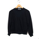 【中古】LHELBIE チュールレイヤード カットソー Tシャツ 長袖 丸首 無地 F ブラック 黒 /FT48 レディース 【ベクトル 古着】 241003