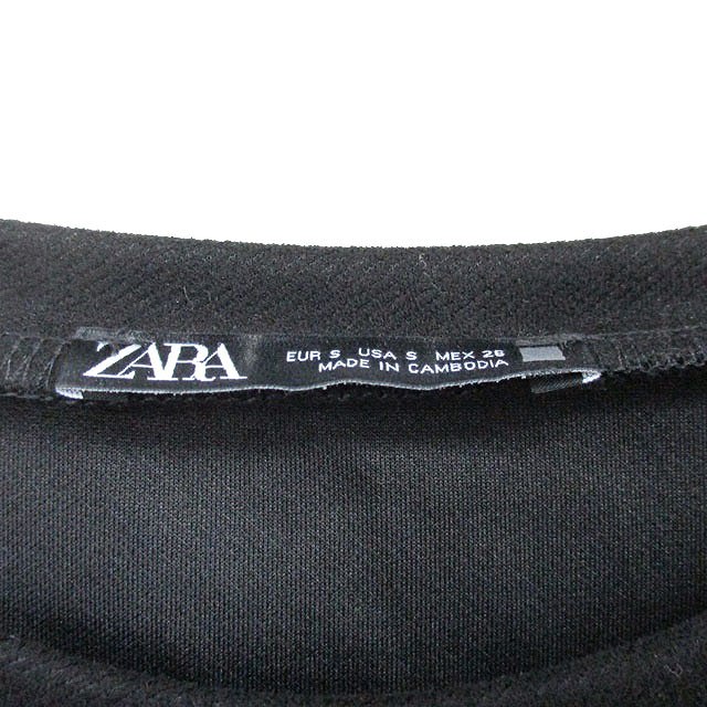 【中古】ザラ ZARA ワンピース 半袖 ミニ シンプル S ブラック 黒 /KT22 レディース 【ベクトル 古着】 240928