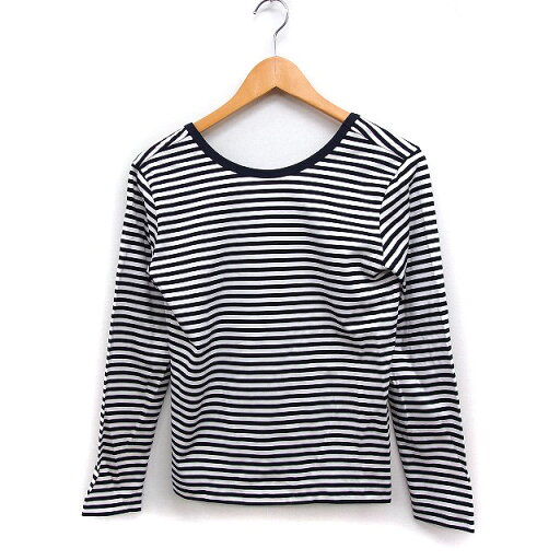 【中古】グリーンレーベルリラクシング ユナイテッドアローズ green label relaxing ボーダー Tシャツ カットソー 長袖 丸首 コットン 綿 ブラック 黒 /FT28 レディース 【ベクトル 古着】 241010 【中古】グリーンレーベルリラクシング ユナイテッドアローズ green label relaxing ボーダー Tシャツ カットソー 長袖 丸首 コットン 綿 ブラック 黒 /FT28 レディース 【ベクトル 古着】 241010