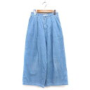 【中古】B&Y ユナイテッドアローズ BEAUTY&YOUTH ビューティー&ユース コーデュロイ パンツ ワイド コットン 綿 タック ジップフライ S ライ...