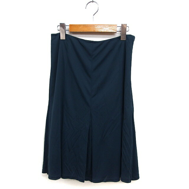 【中古】ストロベリーフィールズ STRAWBERRY-FIELDS マーメイドスカート フレア ひざ丈 タック サイドジップ ディープグリーン /NT1 レディース 【ベクトル 古着】 241028