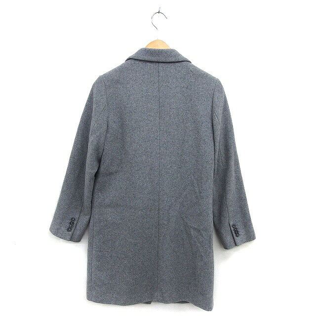 【中古】グローバルワーク GLOBAL WORK チェスター コート アウター ミドル ウール混 シンプル 総裏地 M グレー /NT21 レディース 【ベクトル 古着】 241111 auc-vector-20048153 ブランド古着の買取販売ベクトル サンプル画像2