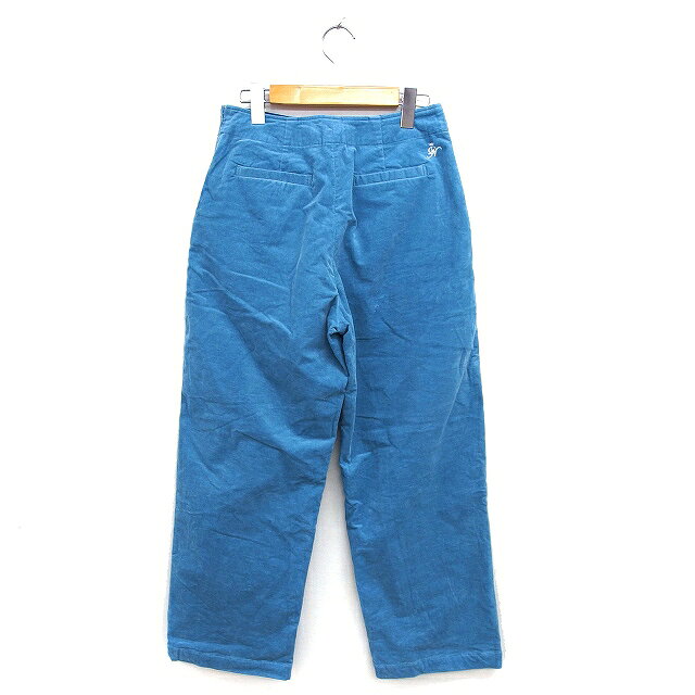 【中古】デッサン Dessin コーデュロイ ワイド パンツ コットン 綿 サイドジップ 2 スカイブルー /NT22 レディース 【ベクトル 古着】 241115