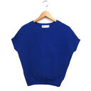 【中古】ロペピクニック ROPE Picnic フレンチスリーブ サマー ニット セーター 丸首 無地 綿混 38 ブルー 青 /FT46 レディース 【ベクトル 古着】 241115(4)