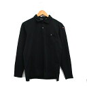 【中古】バートル BURTLE ポロシャツ 長袖 胸ポケット シンプル M ブラック 黒 /KT30 メンズ 【ベクトル 古着】 241118