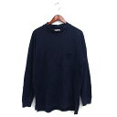 【中古】グローバルワーク GLOBAL WORK カットソー ラグランスリーブ リブ ロングテール コットン 綿 スリット 長袖 L 紺 ネイビー /NT31 ...