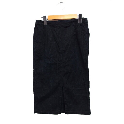【中古】プラステ PLST ストライプ タイトスカート ひざ丈 スリット コットン 綿 2 ブラック 黒 /FT30 レディース 【ベクトル 古着】 241127 【中古】プラステ PLST ストライプ タイトスカート ひざ丈 スリット コットン 綿 2 ブラック 黒 /FT30 レディース 【ベクトル 古着】 241127