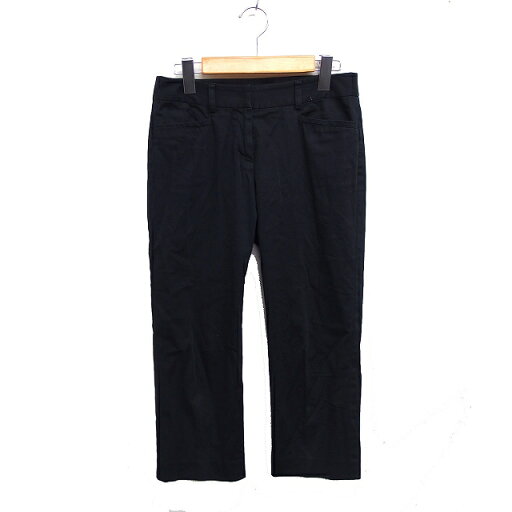 【中古】自由区 オンワード樫山 クロップドパンツ 無地 コットン 綿 38 ブラック 黒 /FT1 レディース 【ベクトル 古着】 241129 【中古】自由区 オンワード樫山 クロップドパンツ 無地 コットン 綿 38 ブラック 黒 /FT1 レディース 【ベクトル 古着】 241129