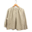【中古】サマンサモスモス SM2 チェック シャツ ブラウス 長袖 スタンドカラー 綿混 F ベージュ /FT31 レディース 【ベクトル 古着】 241213(4)