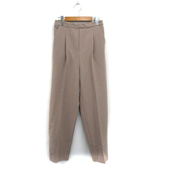 【中古】ディスコート Discoat テーパード パンツ センタープレス シンプル L ベージュ /KT29 レディース 【ベクトル 古着】 241218