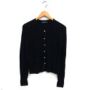 【中古】ザラ ZARA カーディガン ニット ラウンドネック リブ ストレッチ シンプル 長袖 S 黒 ブラック /NT3 レディース 【ベクトル 古着】 241223(4)