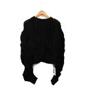 【中古】未使用品 ローリーズファーム LOWRYS FARM タグ付き メッシュ ニット セーター 長袖 シンプル F ブラック 黒 /KT6 レディース 【ベクトル 古着】 241225(4)
