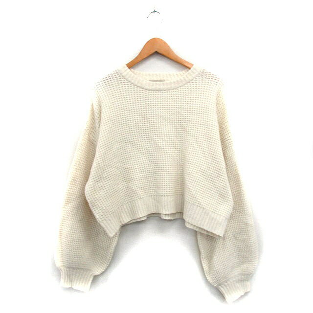 【中古】サマンサモスモス SM2 ニット セーター 長袖 シンプル F アイボリー 白 /KT24 レディース 【ベ..