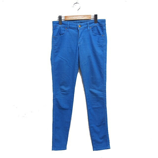 【中古】リー LEE デニム ジーンズ スキニー スリム パンツ 無地 綿 M ブルー 青 /FT7 レディース 【ベクトル 古着】 250108