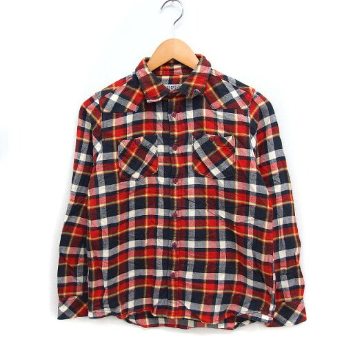 【中古】ビームスハート BEAMS HEART チェック シャツ 長袖 エルボーパッチ コットン 綿 レッドオレンジ /FT4 レディース 【ベクトル 古着】 250109 【中古】ビームスハート BEAMS HEART チェック シャツ 長袖 エルボーパッチ コットン 綿 レッドオレンジ /FT4 レディース 【ベクトル 古着】 250109
