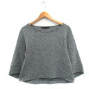 【中古】スピック&スパン Spick&Span カットソー Tシャツ 七分袖 ウール シンプル グレー 灰 /KT5 レディース 【ベクトル 古着】 25011...