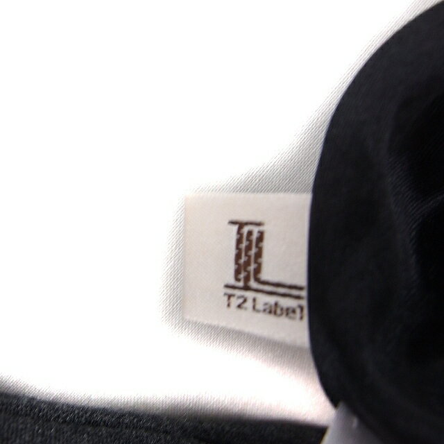 【中古】T2 Label ノースリーブ ワンピース ひざ丈 切替 フェイクスエード 無地 グレー 灰 /FT8 レディース 【ベクトル 古着】 250125