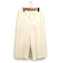 【中古】未使用品 リフレクト Reflect タグ付き ガウチョパンツ ワイド クロップド センタープレス ウール ジップフライ ゆったり 無地 11 クリーム /NT1 レディース 【ベクトル 古着】 250205