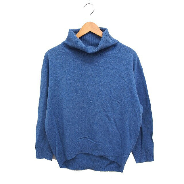 【中古】ニコアンド Niko and.. カシミヤブレンド タートルネック ニット セーター 長袖 無地 M サックスブルー /FT2 レディース 【ベクトル 古着】 250201