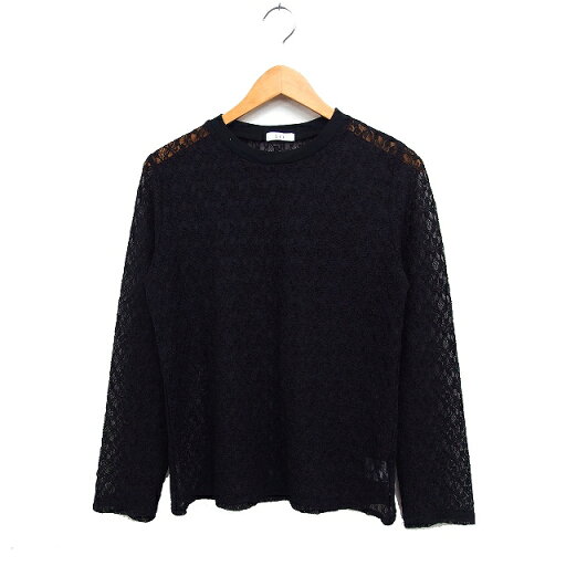 【中古】アー・ヴェ・ヴェ ミッシェルクラン a.v.v シアーレース 総レース カットソー Tシャツ 長袖 丸首 L ブラック 黒 /FT14 レディース 【ベクトル 古着】 250207 【中古】アー・ヴェ・ヴェ ミッシェルクラン a.v.v シアーレース 総レース カットソー Tシャツ 長袖 丸首 L ブラック 黒 /FT14 レディース 【ベクトル 古着】 250207