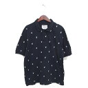 【中古】バマーズ BUMMERS ポロシャツ シャツ ドクロ スカル 綿 コットン 半袖 L 黒 ブラック /TT メンズ 【ベクトル 古着】 250215