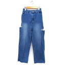 【中古】ワンアフター アナザー ナイスクラップ one after another NICE CLAUP ダメージ加工 デニム ジーンズ ワイド コットン 綿 ジップフライ M 青 ブルー /NT19 レディース 【ベクトル 古着】 250212