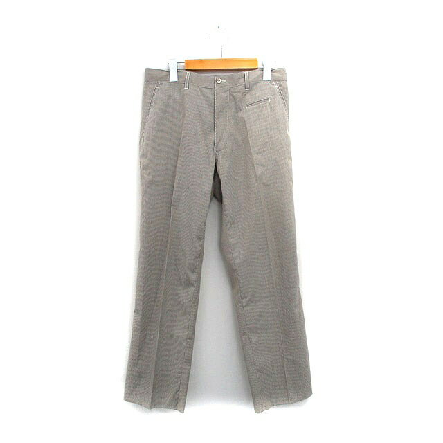 【中古】インターメッツォ INTERMEZZO チノパンツ センタープレス コットン混 ストライプ カーキ /KT30 メンズ 【ベクトル 古着】 250213