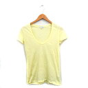 【中古】ジェームスパース JAMES PERSE Tシャツ カットソー 半袖 Uネック コットン シンプル 1 イエロー 黄 /KT25 レディース 【ベクトル...