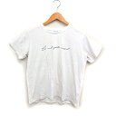 【中古】シンプリシテェ SIMPLICITE プリント Tシャツ カットソー 半袖 丸首 コットン 綿 ホワイト 白 /FT24 レディース 【ベクトル 古着】...