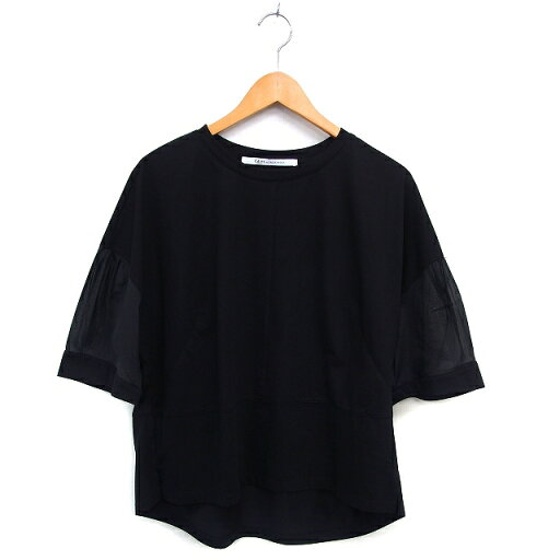 【中古】イェッカヴェッカ YECCA VECCA Editt by ブラウス カットソー バックロング スリット シアー 切替 ゆったり 七分袖 F 黒 ブラック /NT3 レディース 【ベクトル 古着】 250217 【中古】イェッカヴェッカ YECCA VECCA Editt by ブラウス カットソー バックロング スリット シアー 切替 ゆったり 七分袖 F 黒 ブラック /NT3 レディース 【ベクトル 古着】 250217