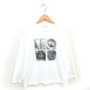 【中古】シンプリシテェ SIMPLICITE Tシャツ カットソー モックネック プリント 薄手 長袖 ホワイト 白 /TT レディース 【ベクトル 古着】 2...