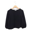 【中古】未使用品 ドレスキップ DRESKIP タグ付き カットソー Tシャツ レース ボートネック 長袖 M 黒 ブラック /TT レディース 【ベクトル 古...