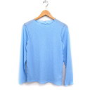 【中古】ジャーナルスタンダード レリューム JOURNAL STANDARD relume メロー リブ カットソー Tシャツ 長袖 無地 シアー F ライトブ...