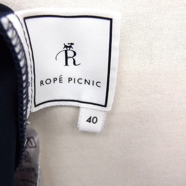 【中古】ロペピクニック ROPE Picnic タック ブラウス フレンチスリーブ オープンネック 無地 40 ネイビー 紺 /FT20 レディース 【ベクトル 古着】 250306 auc-vector-20206015 ブランド古着の買取販売ベクトル サンプル画像3
