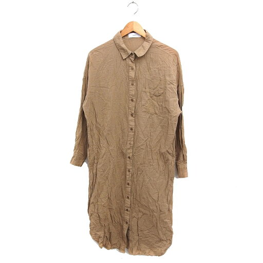 【中古】セレクトモカ select MOCA シャツ ワンピース 長袖 ロング丈 無地 コットン 綿 M ベージュ /FT1 レディース 【ベクトル 古着】 250305 【中古】セレクトモカ select MOCA シャツ ワンピース 長袖 ロング丈 無地 コットン 綿 M ベージュ /FT1 レディース 【ベクトル 古着】 250305