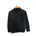 【中古】ヒューマンウーマン HUMAN WOMAN カットソー Tシャツ 長袖 ハイネック コットン シンプル M ネイビー 紺 /KT19 レディース 【ベク...