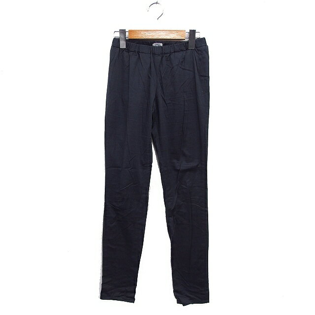 【中古】メルローズ MELROSE イージー スリム パンツ 無地 コットン 綿 2 チャコールグレー /FT20 レディース 【ベクトル 古着】 250402