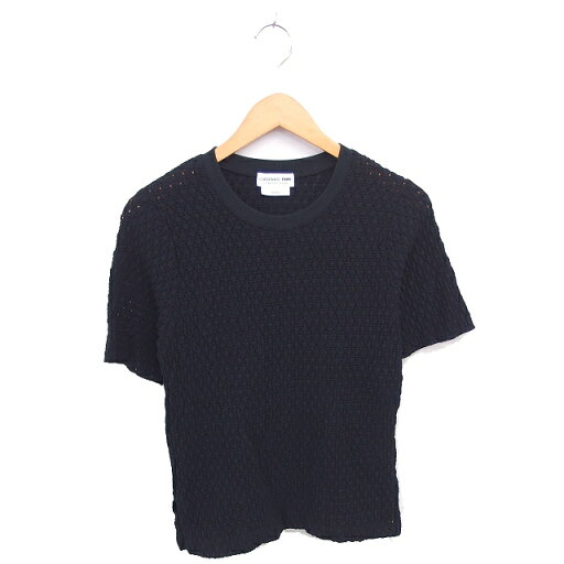 【中古】チャオパニック ティピー CIAOPANIC TYPY カットソー Tシャツ 丸首 透けデザイン 半袖 ONE 黒 ブラック /TT レディース 【ベクトル 古着】 250402 【中古】チャオパニック ティピー CIAOPANIC TYPY カットソー Tシャツ 丸首 透けデザイン 半袖 ONE 黒 ブラック /TT レディース 【ベクトル 古着】 250402