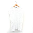 【中古】コーラルベール Coral veil ワンピース 透け編み Vネック プルオーバー レース ロング ノースリーブ M 白 ホワイト /TT レディース 【ベクトル 古着】 250402(4)