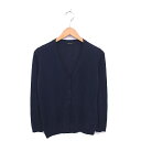 【中古】コムサイズム COMME CA ISM カーディガン ニット Vネック 薄手 無地 シンプル 長袖 M ネイビー 紺 /TT レディース 【ベクトル 古...