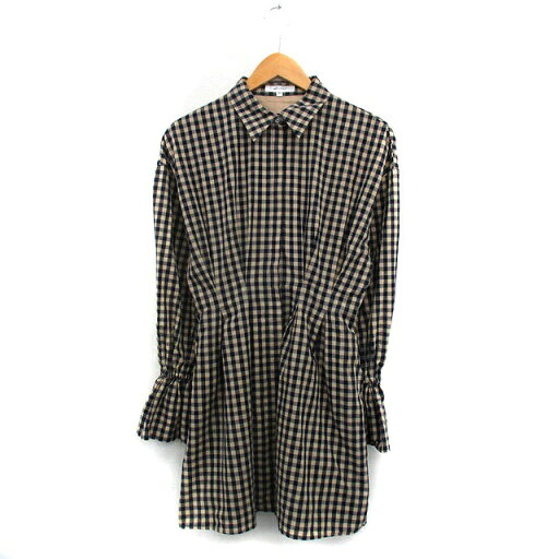 【中古】マウジー MOUSSY シャツ ワンピース ミニ 長袖 コットン ギンガムチェック 1 ネイビー 紺 /KT12 レディース 【ベクトル 古着】 250409 【中古】マウジー MOUSSY シャツ ワンピース ミニ 長袖 コットン ギンガムチェック 1 ネイビー 紺 /KT12 レディース 【ベクトル 古着】 250409